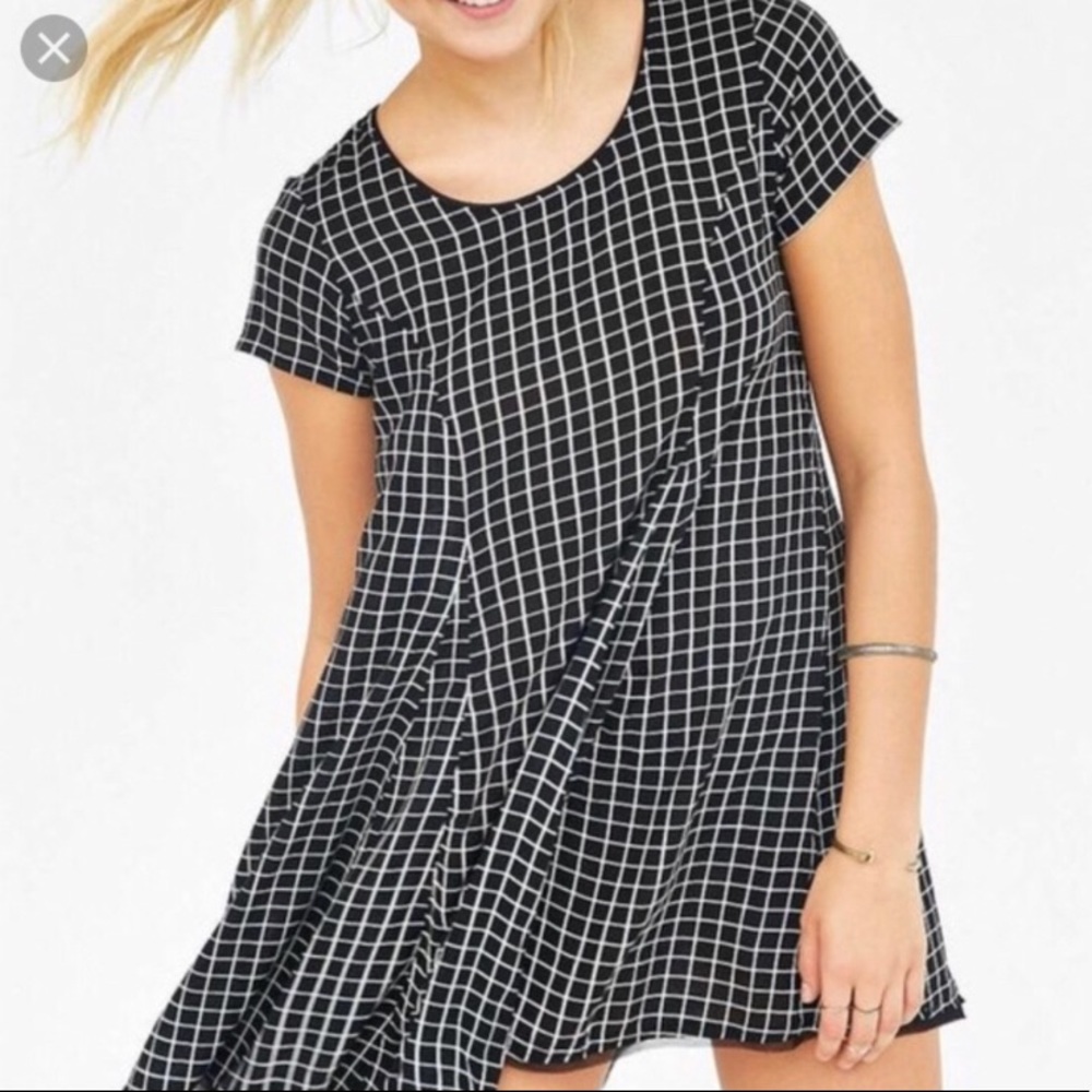 Urban Outfitters black & white checked dress